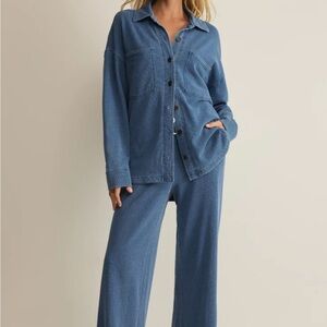 Z Supply hunter denim set in calypso blue